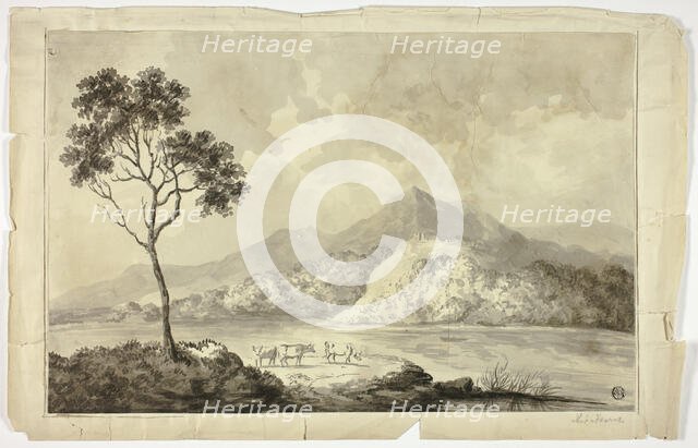 Cows by Mountain Lake, n.d. Creator: Unknown.