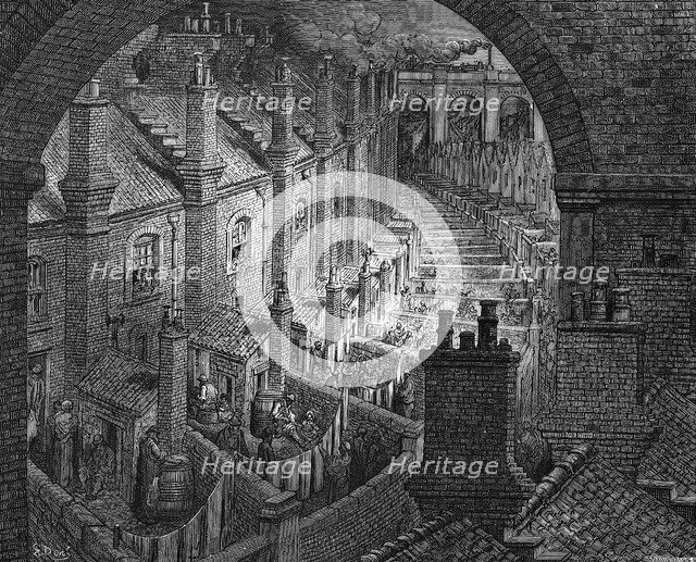 'Over London by Rail', 1872. Artist: Adolphe François Pannemaker