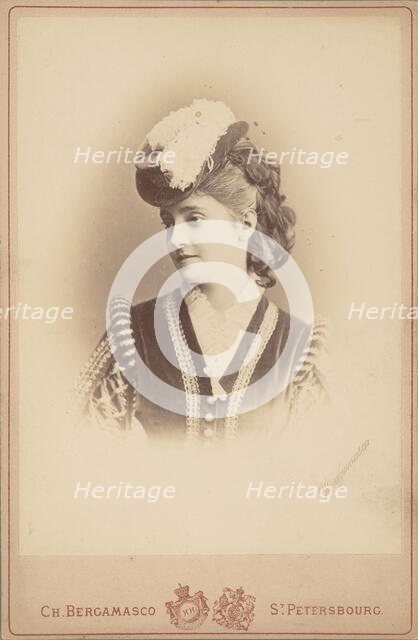 Portrait of the opera singer Adelina Patti (1843-1919), 1870-1875. Creator: Bergamasco, Charles (Karl) (1830-1896).