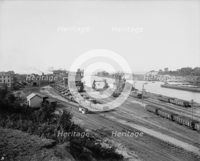 Harbor entrance, Conneaut, Ohio, ca 1900. Creator: Unknown.