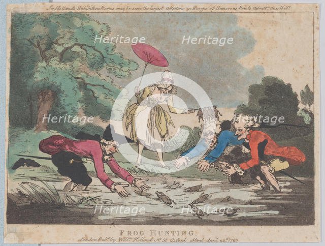 Frog Hunting, April 20, 1790., April 20, 1790. Creator: Thomas Rowlandson.