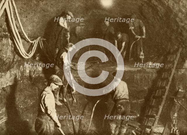 'At Work on the New Mersey Tunnel', c1930. Creator: Unknown.