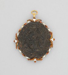 Two-Sided Pendant with Adoration and Baptism of Christ, Spain, 18th century (?), mount: 19th century Creator: Unknown.