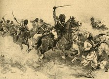 Charge of the cavalry at the Battle of Miani (Meeanee), Sindh, India, 1843 (c1890). Creator: Unknown.