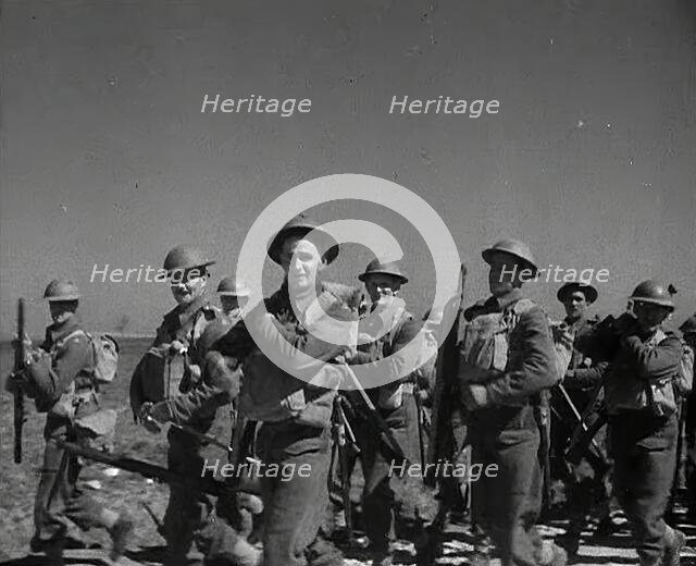 British Soldiers Marching Through Greece, 1941. Creator: British Pathe Ltd.