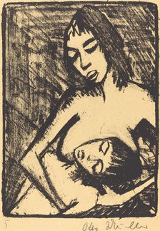 Mother and Child (Mutter und Kind), probably 1920. Creator: Otto Mueller.