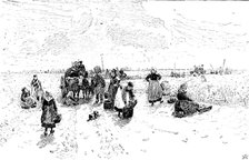 Royal Society of Painters in Water Colours: "The Vintage," Medoc - Robert W. Allan, 1890.  Creator: Unknown.