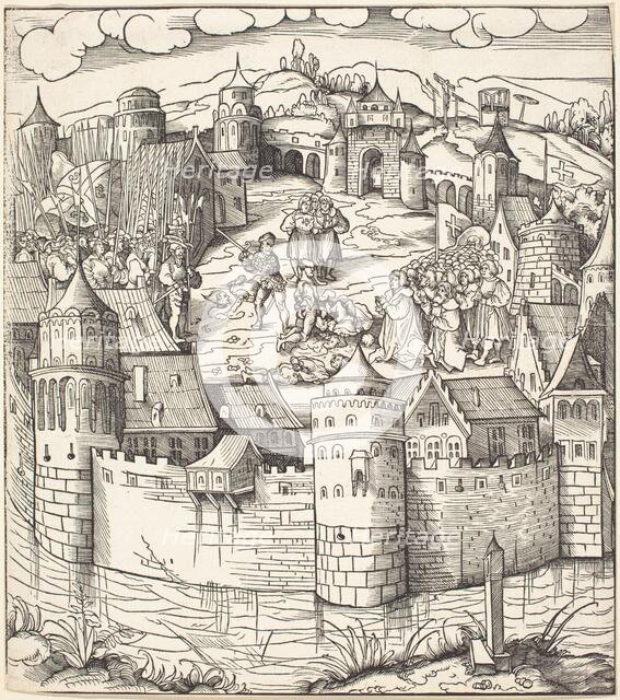 Execution of a Man at a Market-Place of a Town, 1514/1516. Creator: Leonhard Beck.