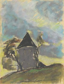 Landscape with a tower, 1931. Creator: Zolo Palugyay.