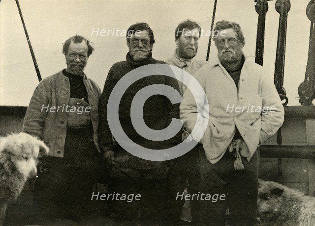 'The Southern Party on board the Nimrod.', 1909. Artist: James Murray.