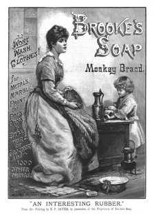 ''Brooke's Soap monkey brand; An interesting rubber', 1890. Creator: Unknown.
