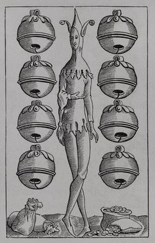 Eight of Bells, German playing card from the 16th century, (1877). Creator: Unknown.