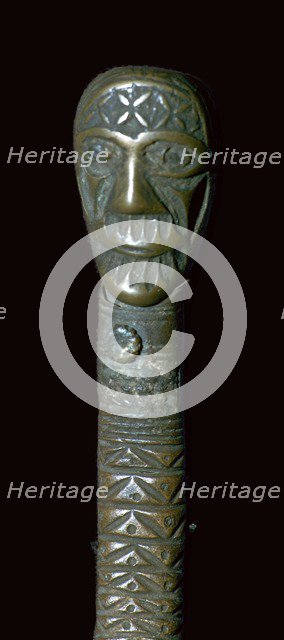 Irish copper-alloy curved mount, 6th century. Artist: Unknown