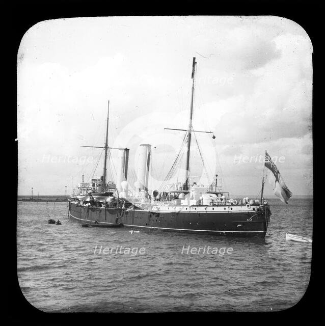 Steam ship, unknown name/location, c1900s. Creator: Robert Augustus Henry L'Estrange.