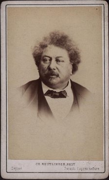 The author Alexandre Dumas père (1802-1870), c. 1868. Creator: Photo studio Reutlinger, Paris  .