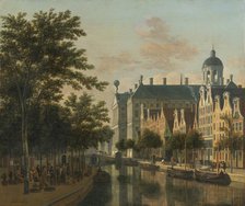 The Nieuwezijds Voorburgswal with the Flower Market, Amsterdam, 1686. Creator: Gerrit Berckheyde.