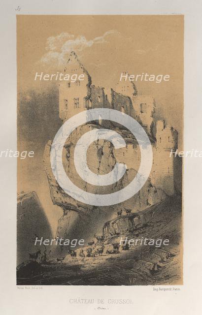 ...Pl. 30, Chateau De Crussol (Drome), 1860. Creator: Victor Petit (French, 1817-1874).