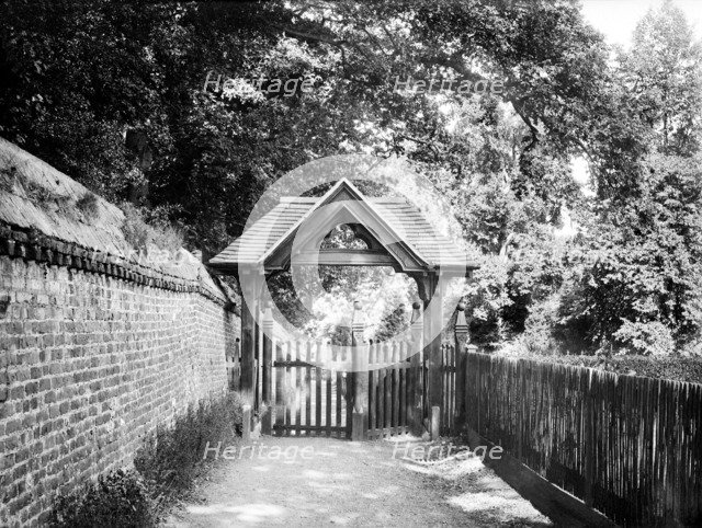 Lych gate of St Andrew's Church, Sonning, Berkshire, c1860-c1922. Artist: Henry Taunt.