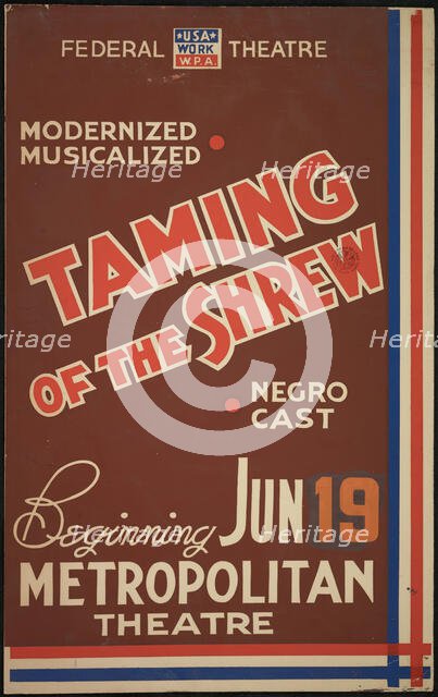 Taming of the Shrew, Seattle, 1939. Creator: Unknown.
