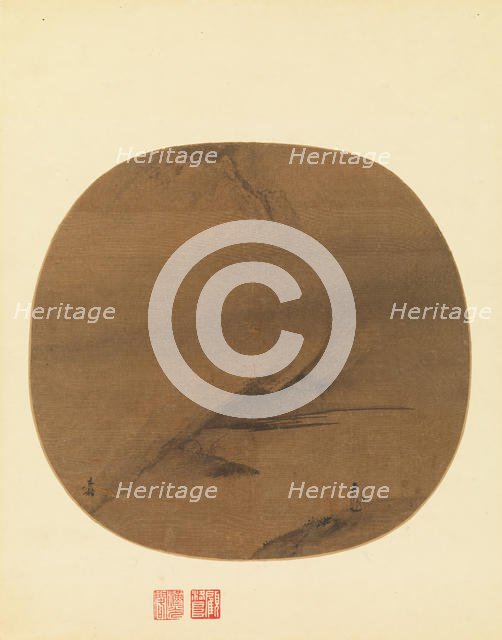 Poet strolling by a marshy bank, early 13th century. Creator: Liang Kai (Chinese, active early 13th century).