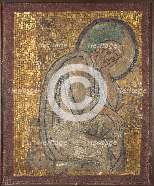 Saint Joseph. Fragment of the mosaic cycle in the Oratory of Pope John VII in the old..., 705-707. Creator: Anonymous master.
