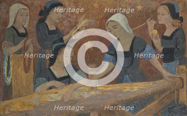 La tapisserie (les cinq tisseuses), 1924. Creator: Paul Serusier.