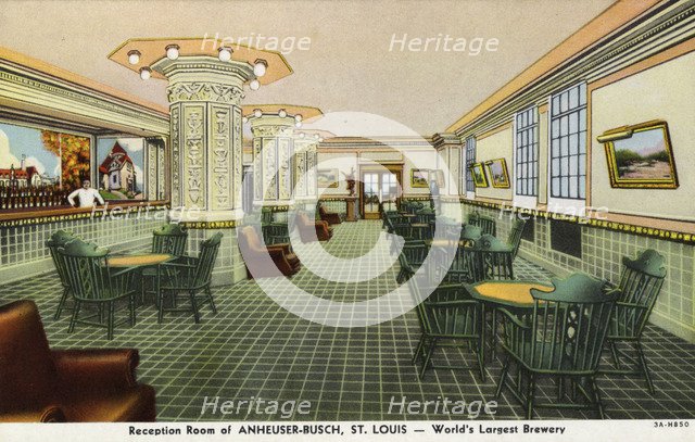 Reception room of the Anheuser-Busch brewery, St Louis, Missouri, USA, 1933. Artist: Unknown