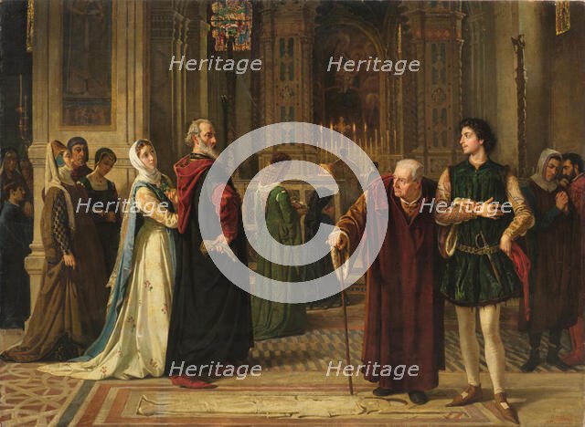 Love with obstacles (Odi vecchi amori nuovi), 1864. Creator: Altamura; Francesco Saverio (1826-1897).