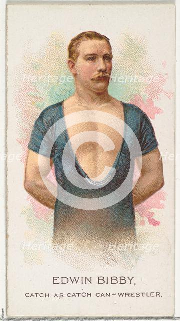 Edwin Bibby, Wrestler, from World's Champions, Series 2 (N29) for Allen & Ginter Cigarette..., 1888. Creator: Allen & Ginter.