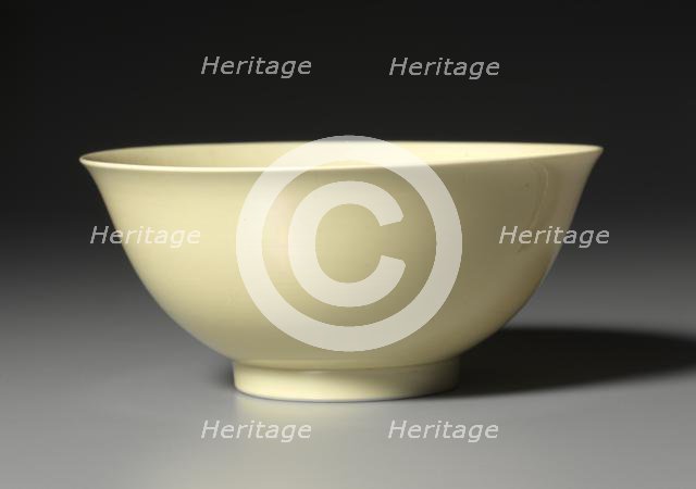 Bowl with Yellow Glaze, 1723-1735. Creator: Unknown.