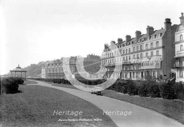 Marine Gardens, Folkestone, Kent, 1890-1910. Artist: Unknown