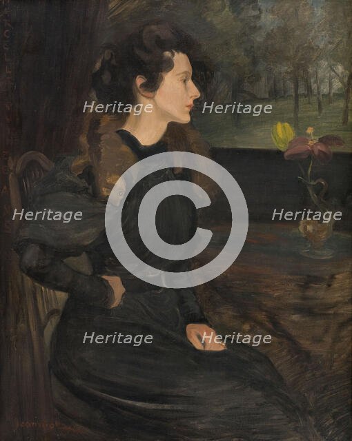 Portrait of Marcelle Jeanniot aged fifteen, 1896. Creator: Pierre Georges Jeanniot.