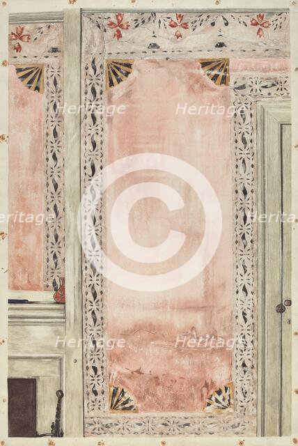 Stencilled Wall, 1935/1942. Creator: Mildred E Bent.