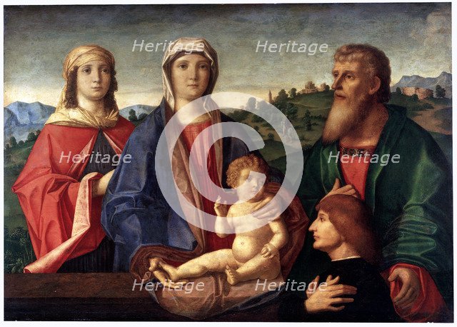 'Madonna and Child with Saints and Donator', c1504. Artist: Pasqualino Veneto