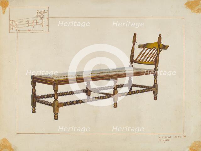 Daybed, c. 1938. Creator: Vincent P. Rosel.