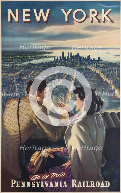 New York. Pennsylvania Railroad. Creator: Wood, Harley (active 1930s-1950s).