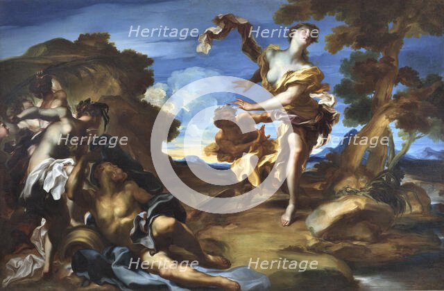 Pan and Syrinx, c.1710. Creator: De Ferrari, Gregorio (1647-1726).