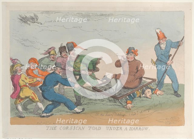A Corsican Toad Under a Harrow, November 27, 1813., November 27, 1813. Creator: Thomas Rowlandson.
