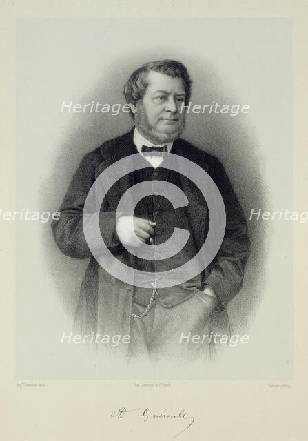 Portrait of Adolphe Guéroult (1810-1872). Creator: Lemoine, Auguste (1822-1869).
