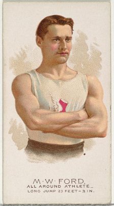 M.W. Ford, All Around Athlete, from World's Champions, Series 2 (N29) for Allen & Ginter C..., 1888. Creator: Allen & Ginter.