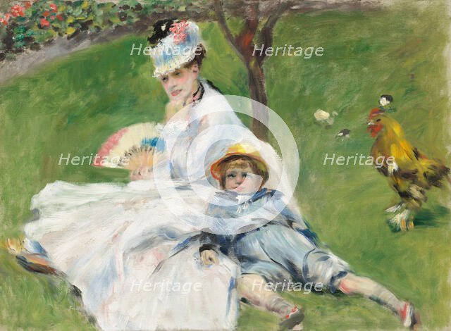 Madame Monet and Her Son, 1874. Creator: Renoir, Pierre Auguste (1841-1919).