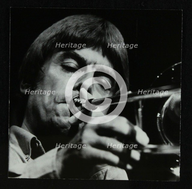 American trombonist Bill Watrous playing at the Forum Theatre, Hatfield, Hertfordshire, 1982. Artist: Denis Williams
