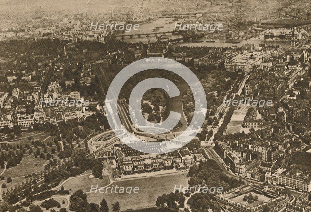 'Green Woodlands By The Waters of Westminster: Part of the Manor of Hyde Below The Biplane's Wing',  Creator: Unknown.