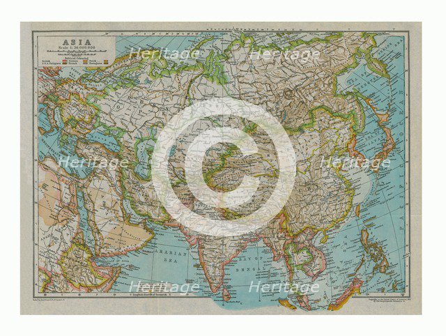 Map of Asia, c1910. Artist: Gull Engraving Company.