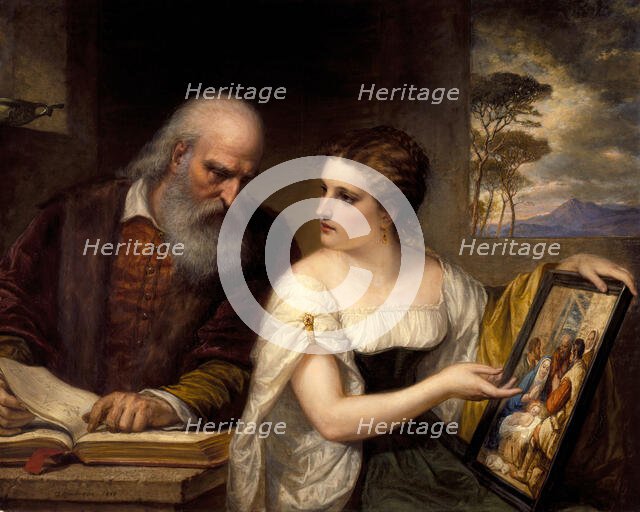 Philosophy and Christian Art, 1868. Creator: Daniel Huntington.