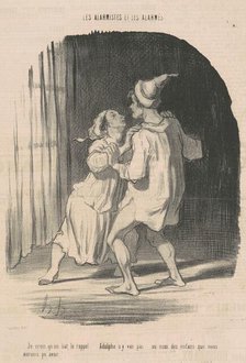 Je crois qu'on bat le rappel ..., 19th century. Creator: Honore Daumier.
