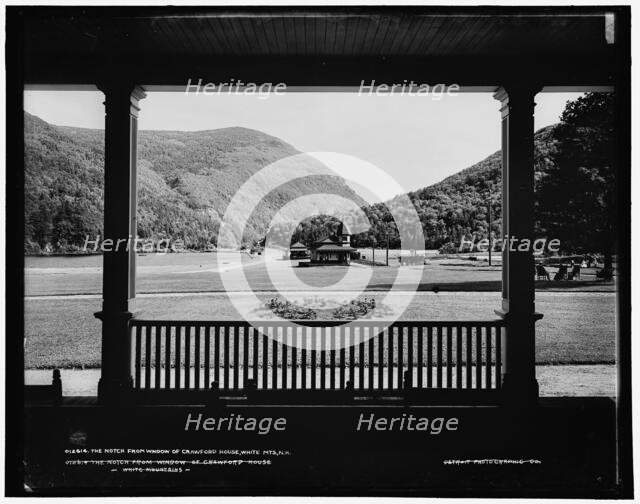 The Notch from window of Crawford House, White Mts., N.H., between 1900 and 1906. Creator: Unknown.
