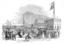 Woolwich Dock Landing Place, Her Majesty's Arrival, week ending Saturday, September 3, 1842. Creator: Stephen Sly.
