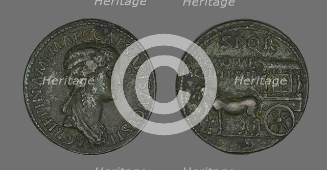 Sestertius (Coin) Portraying Empress Agrippina, 37-41. Creator: Unknown.