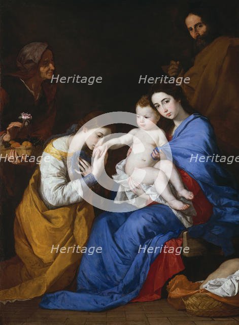 The Holy Family with Saints Anne and Catherine of Alexandria, 1648. Creator: Jusepe de Ribera.